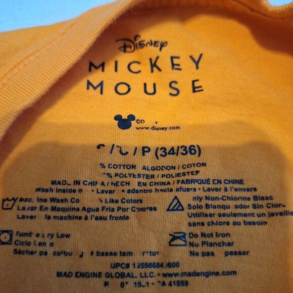 DISNEY MICKEY MOUSE SKELETON HALLOWEEN T-SHIRT MENS SIZE SMALL - Picture 3 of 6